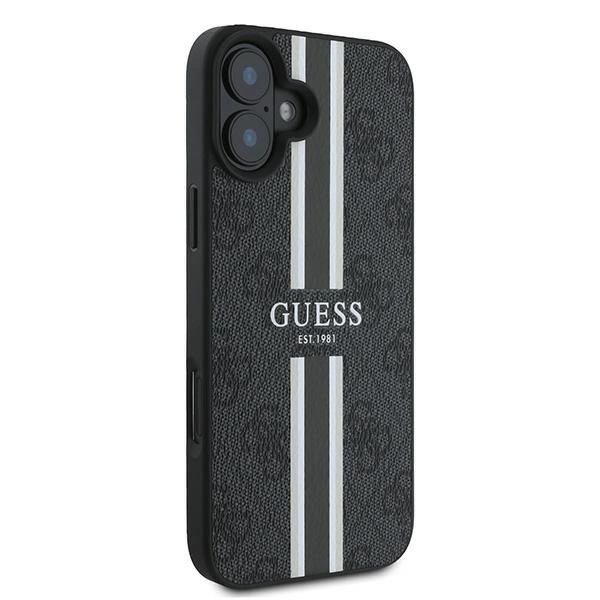 Guess 4G Printed Stripes MagSafe case for iPhone 16 Plus - blackeng