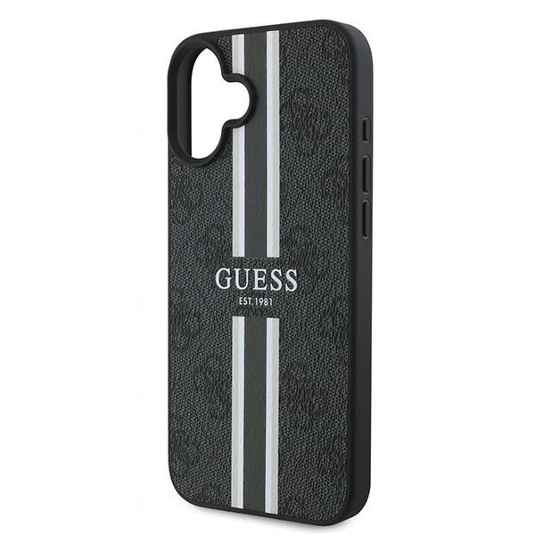 Guess 4G Printed Stripes MagSafe case for iPhone 16 Plus - blackeng