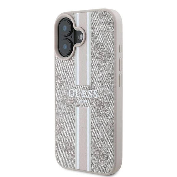 Guess 4G Printed Stripes MagSafe Case for iPhone 16 Plus - Pinkeng