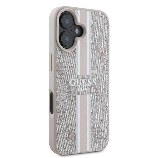 Guess 4G Printed Stripes MagSafe Case for iPhone 16 Plus - Pinkeng