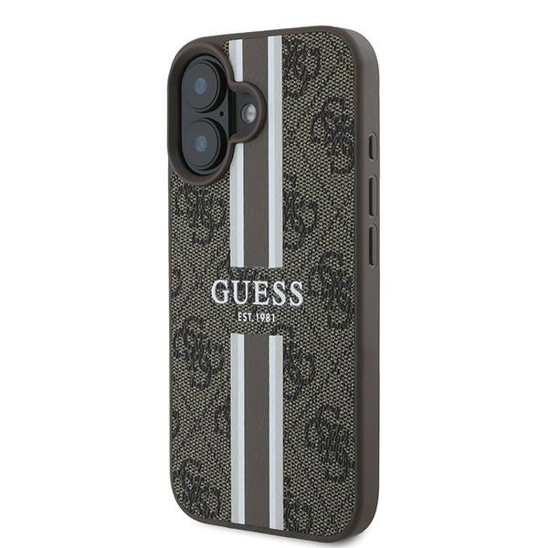 176224_2 Guess 4G Printed Stripes MagSafe iPhone 16 Plus Case - Browneng