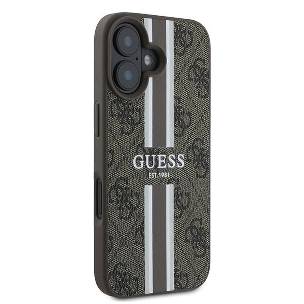 176224_4 Guess 4G Printed Stripes MagSafe iPhone 16 Plus Case - Browneng
