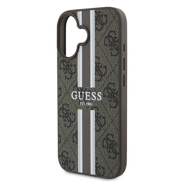 176224_6 Guess 4G Printed Stripes MagSafe iPhone 16 Plus Case - Browneng