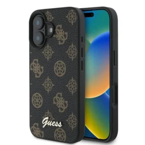 Guess Peony Script MagSafe iPhone 16 Plus Case - Blackeng