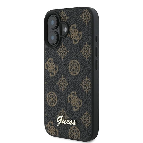 Guess Peony Script MagSafe iPhone 16 Plus Case - Blackeng