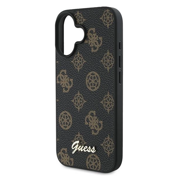 Guess Peony Script MagSafe iPhone 16 Plus Case - Blackeng