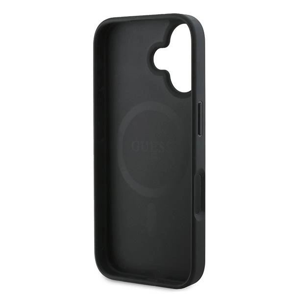 Guess Peony Script MagSafe iPhone 16 Plus Case - Blackeng