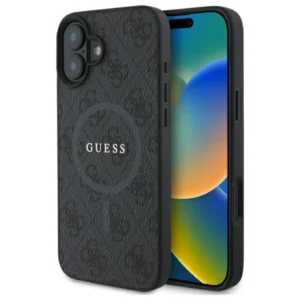 Guess 4G Ring Classic Logo MagSafe case for iPhone 16 - blackeng