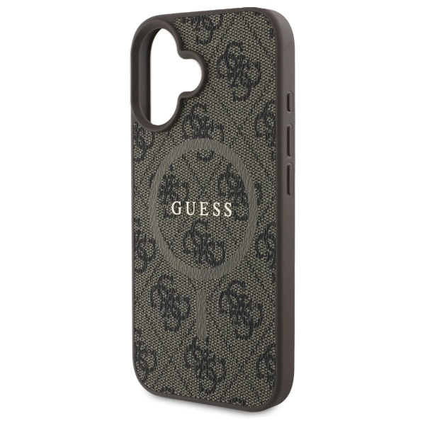 Guess 4G Ring Classic Logo MagSafe iPhone 16 Case - Browneng