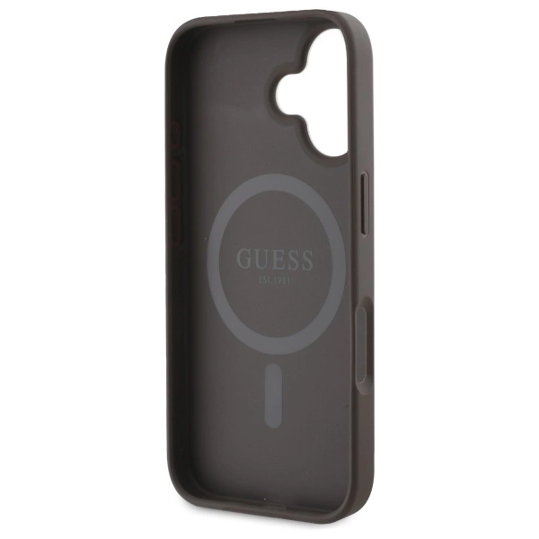 Guess 4G Ring Classic Logo MagSafe iPhone 16 Case - Browneng