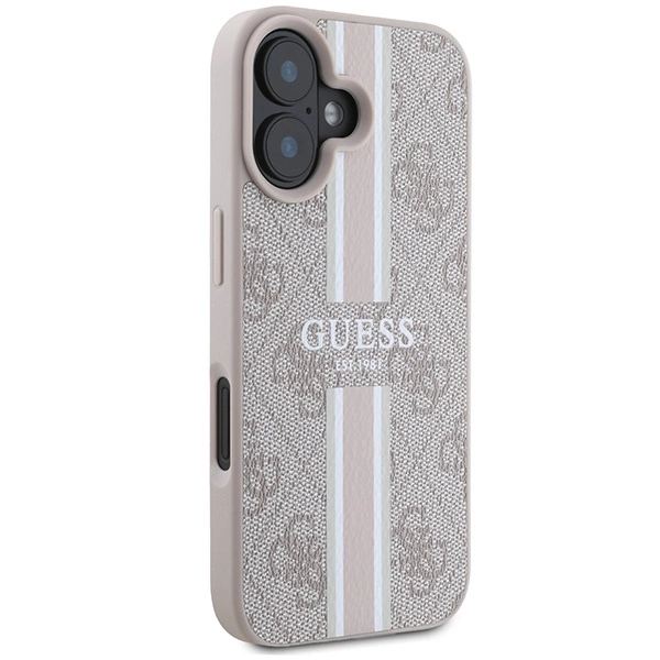 Guess 4G Printed Stripes MagSafe iPhone 16 Case - Pinkeng