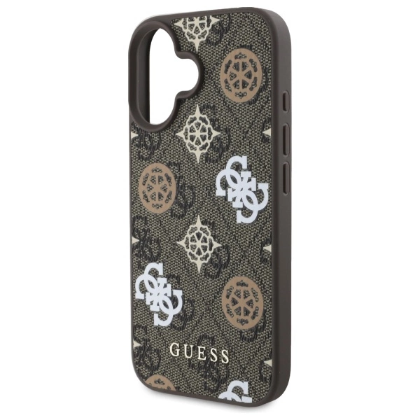 Guess 4G Printed Stripes MagSafe iPhone 16 Case - Browneng