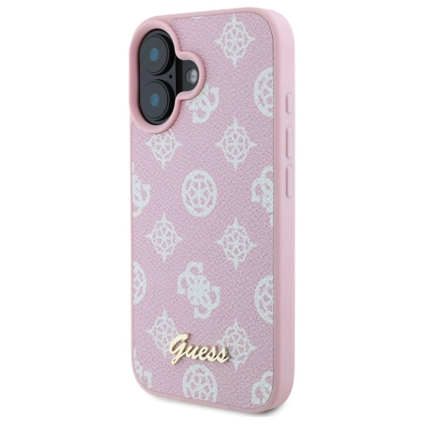 Guess Peony Script MagSafe iPhone 16 Case - Pinkeng