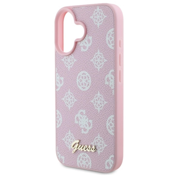 Guess Peony Script MagSafe iPhone 16 Case - Pinkeng