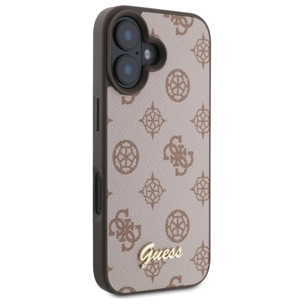 Guess Peony Script MagSafe iPhone 16 Case - Browneng