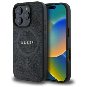 Guess 4G Ring Classic Logo MagSafe case for iPhone 16 Pro Max - blackeng