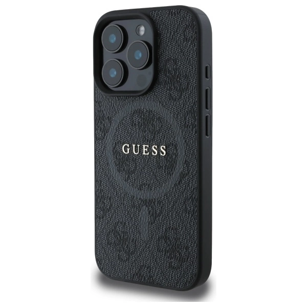 Guess 4G Ring Classic Logo MagSafe case for iPhone 16 Pro Max - blackeng