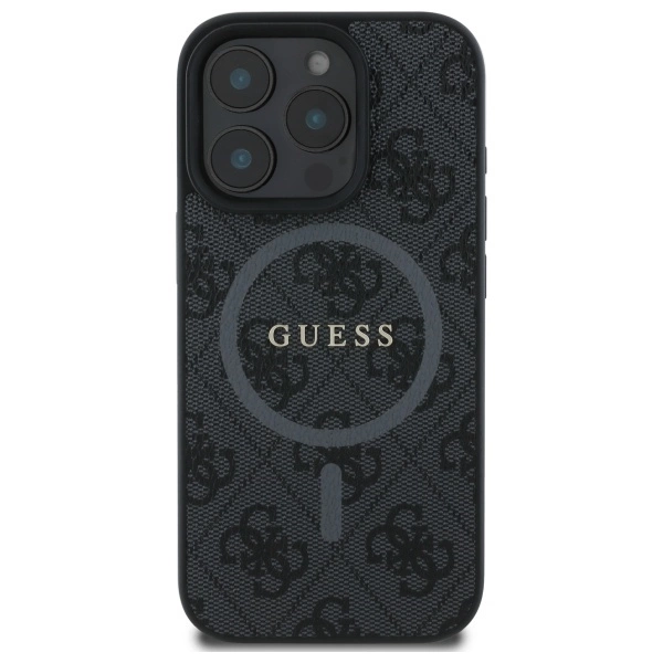 Guess 4G Ring Classic Logo MagSafe case for iPhone 16 Pro Max - blackeng