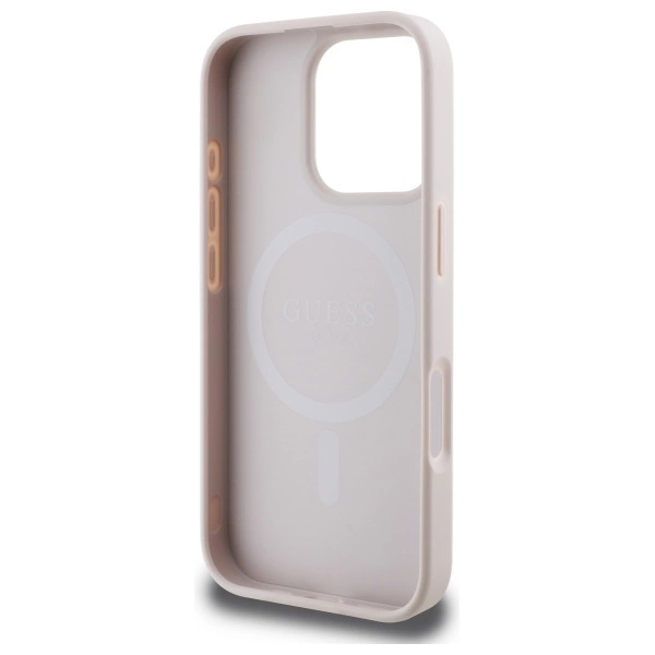 Guess 4G Ring Classic Logo MagSafe Case for iPhone 16 Pro Max - Pinkeng