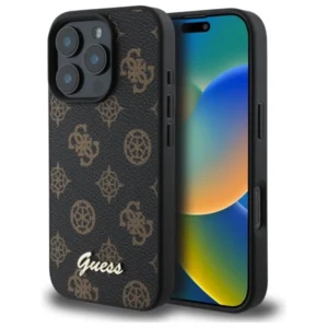 Guess Peony Script MagSafe iPhone 16 Pro Max Case - Blackeng