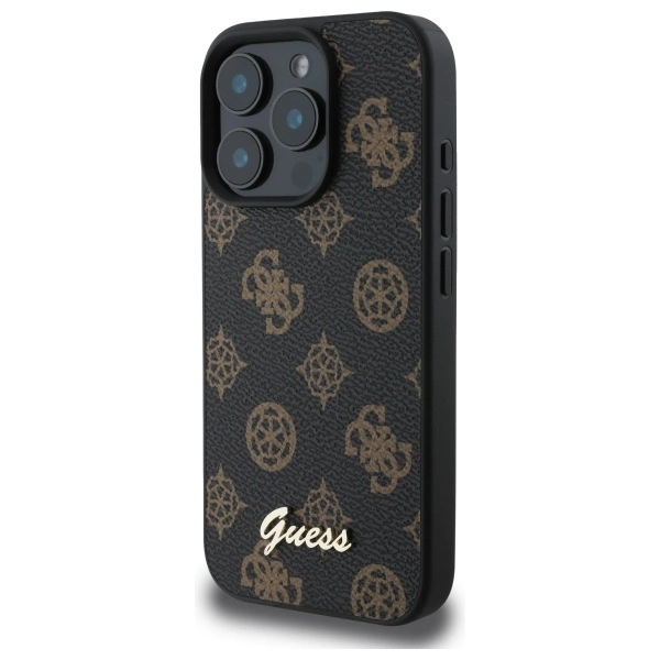 Guess Peony Script MagSafe iPhone 16 Pro Max Case - Blackeng