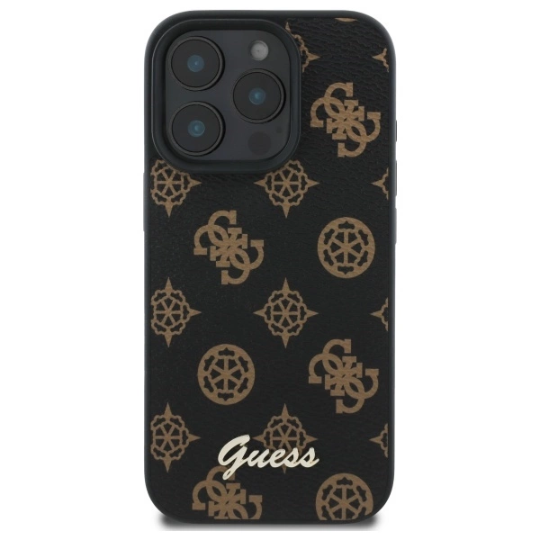 Guess Peony Script MagSafe iPhone 16 Pro Max Case - Blackeng