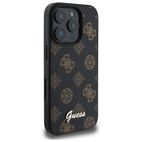 Guess Peony Script MagSafe iPhone 16 Pro Max Case - Blackeng