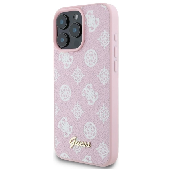 Guess Peony Script MagSafe iPhone 16 Pro Max Case - Pinkeng