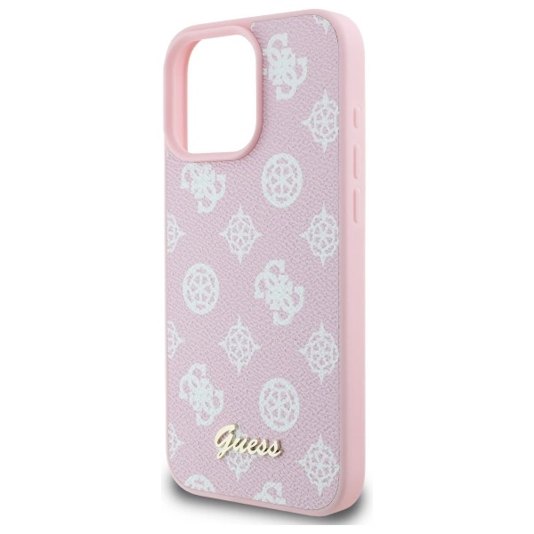 Guess Peony Script MagSafe iPhone 16 Pro Max Case - Pinkeng