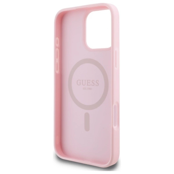 Guess Peony Script MagSafe iPhone 16 Pro Max Case - Pinkeng