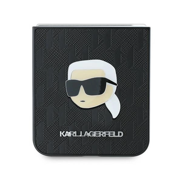 Karl Lagerfeld Saffiano Monogram Case for Samsung Galaxy Z Flip 6 - Blackeng
