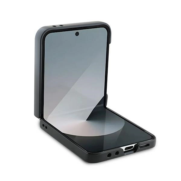 Karl Lagerfeld Saffiano Metal Pin Case for Samsung Galaxy Z Flip 6 - Blackeng