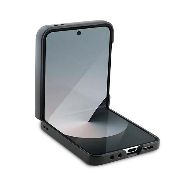 Karl Lagerfeld Saffiano Monogram Ikonik Pin Case for Samsung Galaxy Z Flip 6 - Blackeng