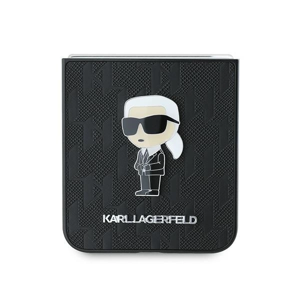Karl Lagerfeld Saffiano Monogram Ikonik Pin Case for Samsung Galaxy Z Flip 6 - Blackeng