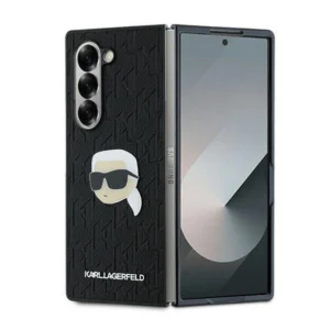 Karl Lagerfeld Saffiano Monogram Head Pin Case for Samsung Galaxy Z Fold 6 - Blackeng