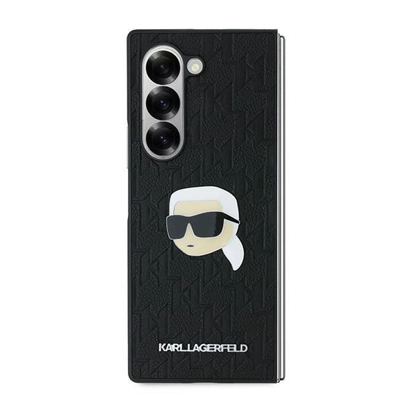 Karl Lagerfeld Saffiano Monogram Head Pin Case for Samsung Galaxy Z Fold 6 - Blackeng
