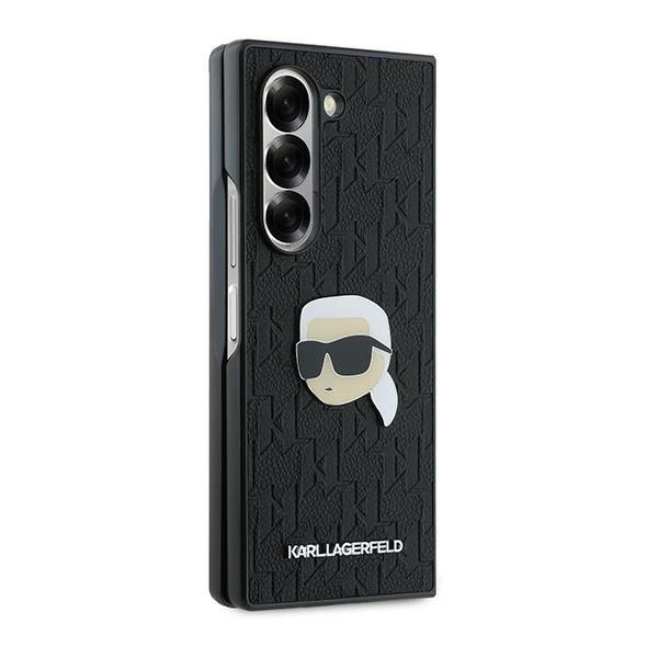 Karl Lagerfeld Saffiano Monogram Head Pin Case for Samsung Galaxy Z Fold 6 - Blackeng