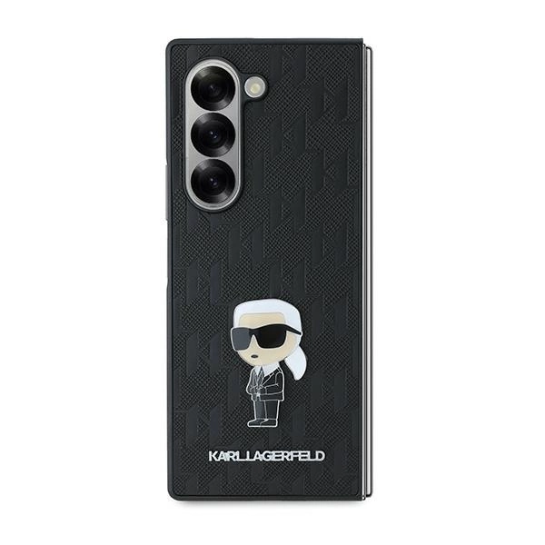 Karl Lagerfeld Saffiano Ikonik Pin Case for Samsung Galaxy Z Fold 6 - Blackeng