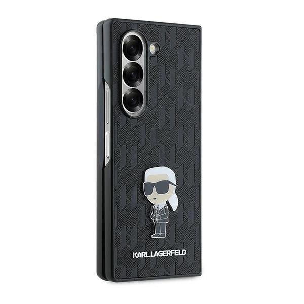 Karl Lagerfeld Saffiano Ikonik Pin Case for Samsung Galaxy Z Fold 6 - Blackeng