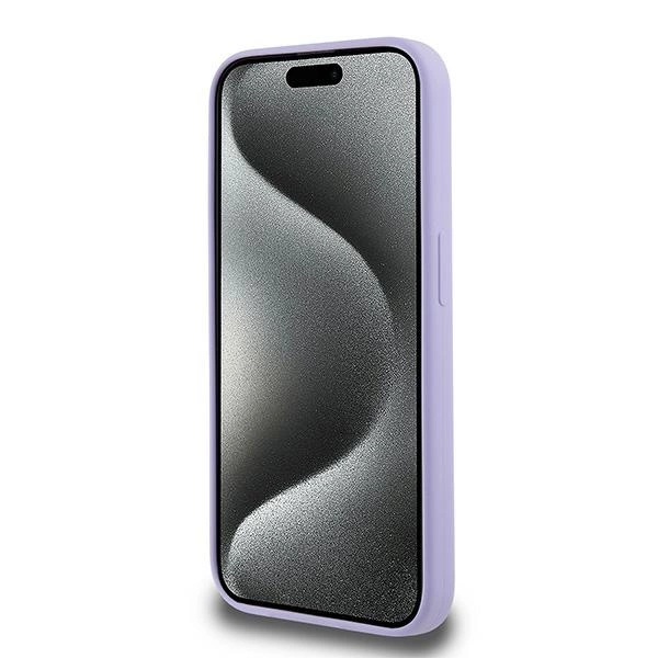 Karl Lagerfeld Silicone Karl&Choupette Heads Ring MagSafe Case for iPhone 15 Pro - Purpleeng