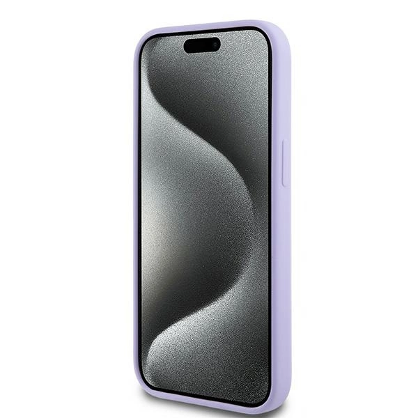 Karl Lagerfeld Silicone Karl&Choupette Heads Ring MagSafe iPhone 15 Case - Purpleeng