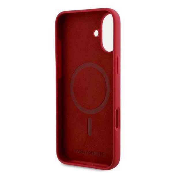 Karl Lagerfeld Silicone Karl&Choupette Heads Ring MagSafe Case for iPhone 16 Plus - Redeng