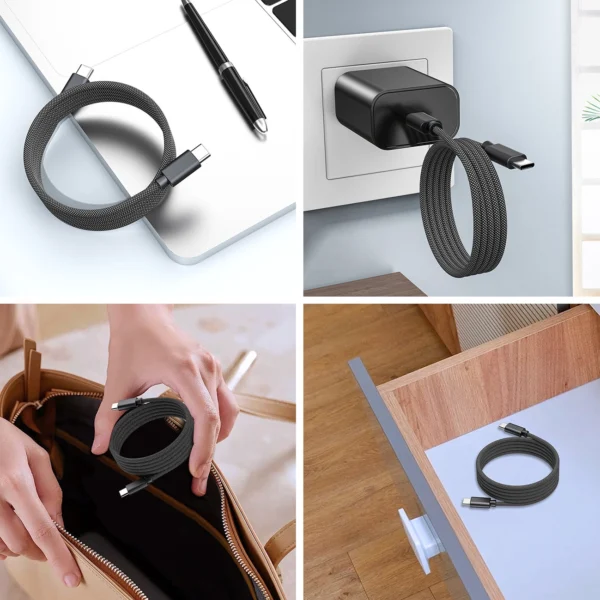 Choetech XCC-1052 100W USB-C Magnetic Cable 1.2m - Blackeng