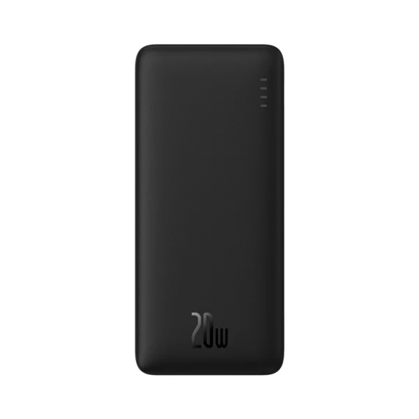 Baseus Airpow 20W 10000mAh Power Bank with Baseus Simple Series USB-A - USB-C 30cm Cable - Blackeng