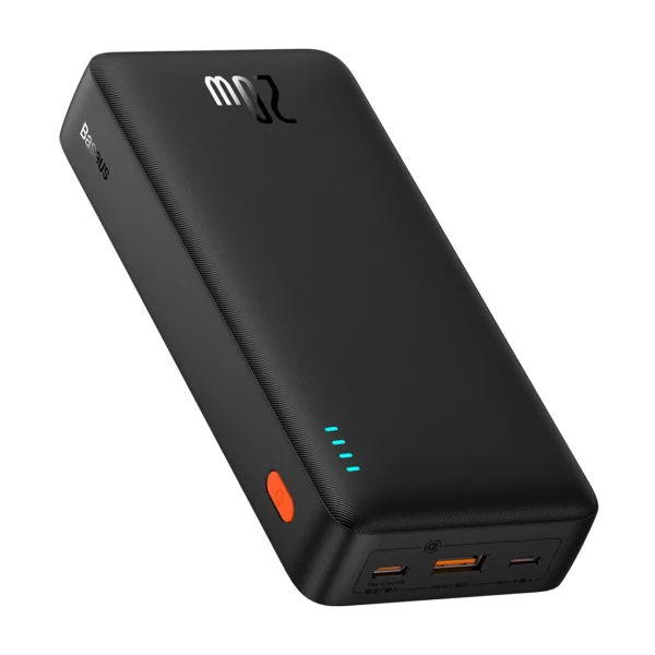 Baseus Airpow 20W 20000mAh Power Bank with Baseus Simple Series USB-A - USB-C 50cm Cable - Blackeng
