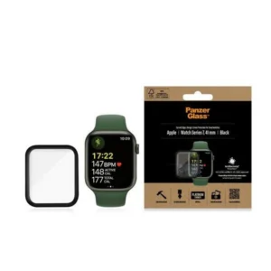 PanzerGlass Curved Antibacterial Tempered Glass for Apple Watch 7 - 41mm - Blackeng