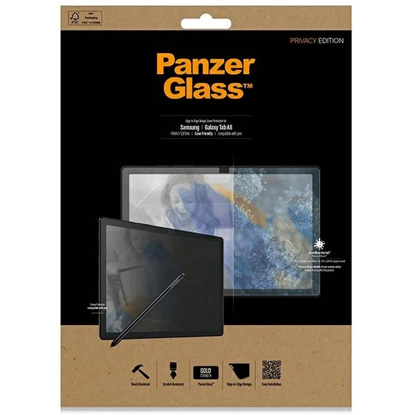 PanzerGlass E2E Antibacterial Tempered Glass for Samsung Galaxy Tab A8eng