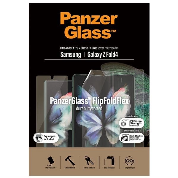 176366_3 PanzerGlass Classic Fit Ultra-Wide Anti-Bacterial Tempered Glass for Samsung Galaxy Z Fold4eng
