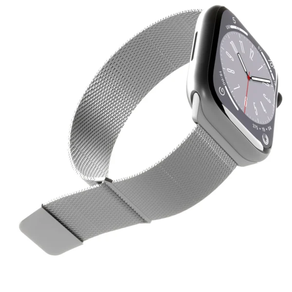 Puro Milanese Stainless Steel Strap for Apple Watch 42 / 44 / 45 / 49 mm - Silvereng