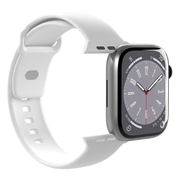 Puro Icon Silicone Strap for Apple Watch 42 / 44 / 45 / 49 mm - White (2 pcs.)eng